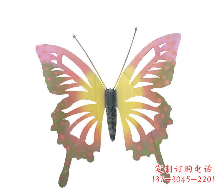 廊坊梦幻缤纷不锈钢蝴蝶摆件雕塑