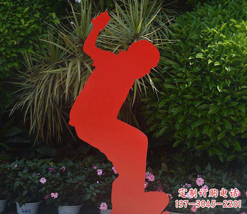 廊坊不锈钢男孩滑板雕塑