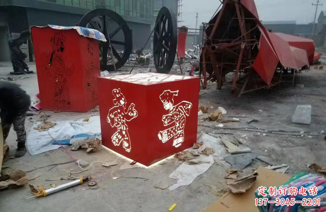 廊坊高品质不锈钢皮影戏人物雕塑