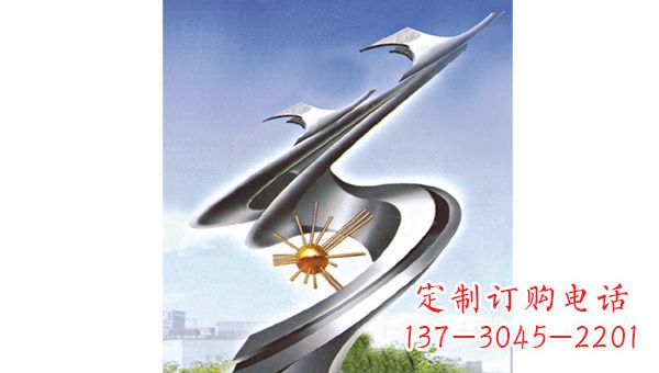 廊坊展翅飞翔伊甸园不锈钢翅膀雕塑