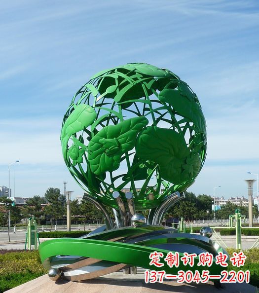 廊坊不锈钢镂空荷叶青蛙雕塑