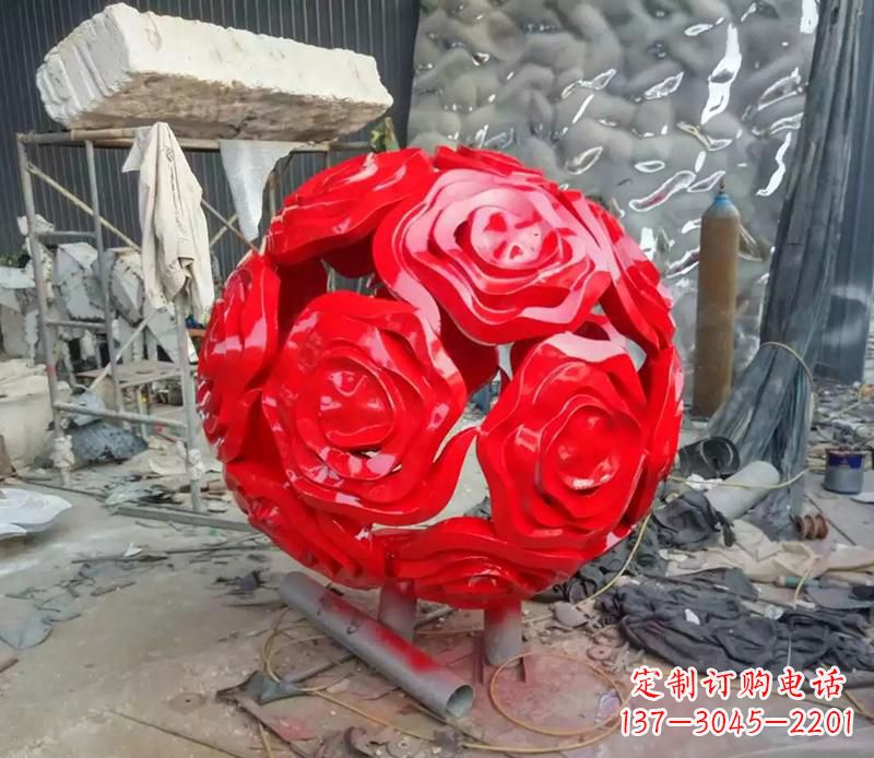 廊坊优雅柔美的玫瑰雕塑