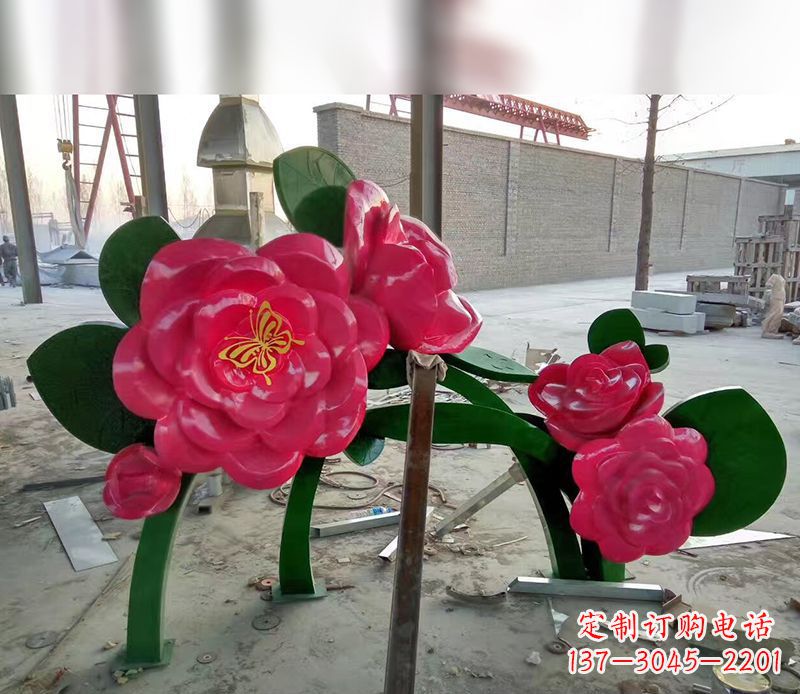 廊坊中领雕塑花朵般精美的不锈钢牡丹雕塑