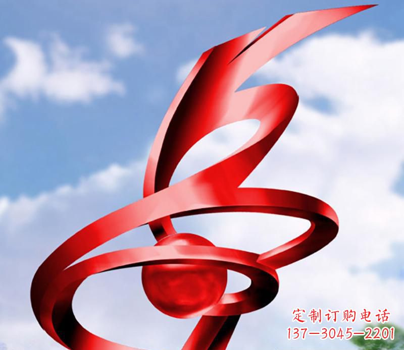 廊坊公园装饰不锈钢指环雕塑