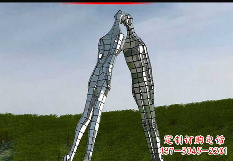 廊坊爱的无限,不锈钢情侣人物雕塑
