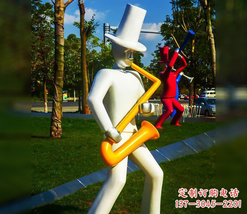 廊坊精美的萨克斯不锈钢雕塑