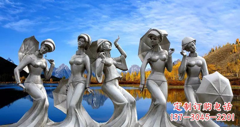 廊坊现代少女雕塑