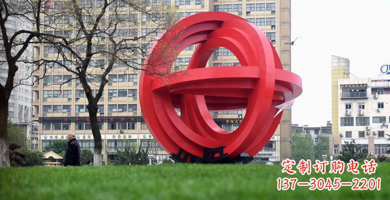 廊坊城市公园圆环景观雕塑