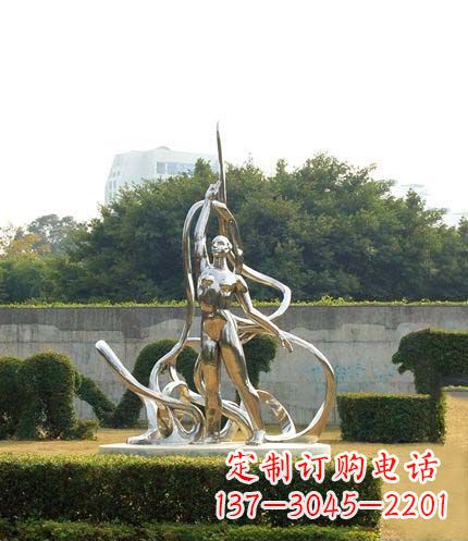 廊坊跳丝带魅力少女铜雕