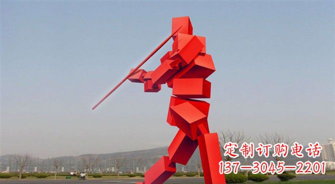廊坊定制不锈钢标枪雕塑