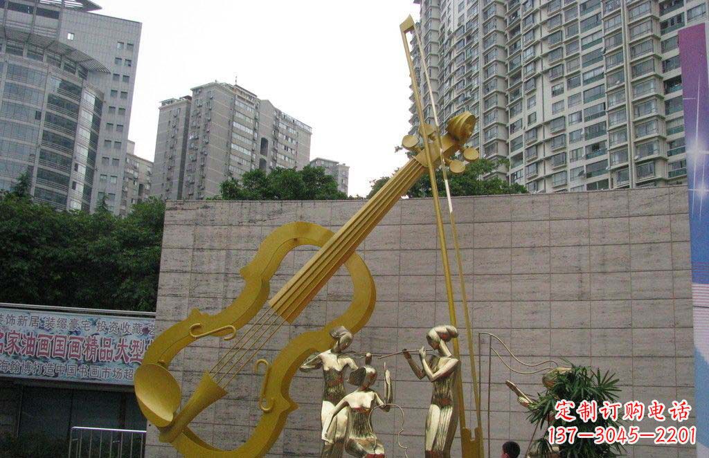 廊坊不锈钢演奏大提琴雕塑