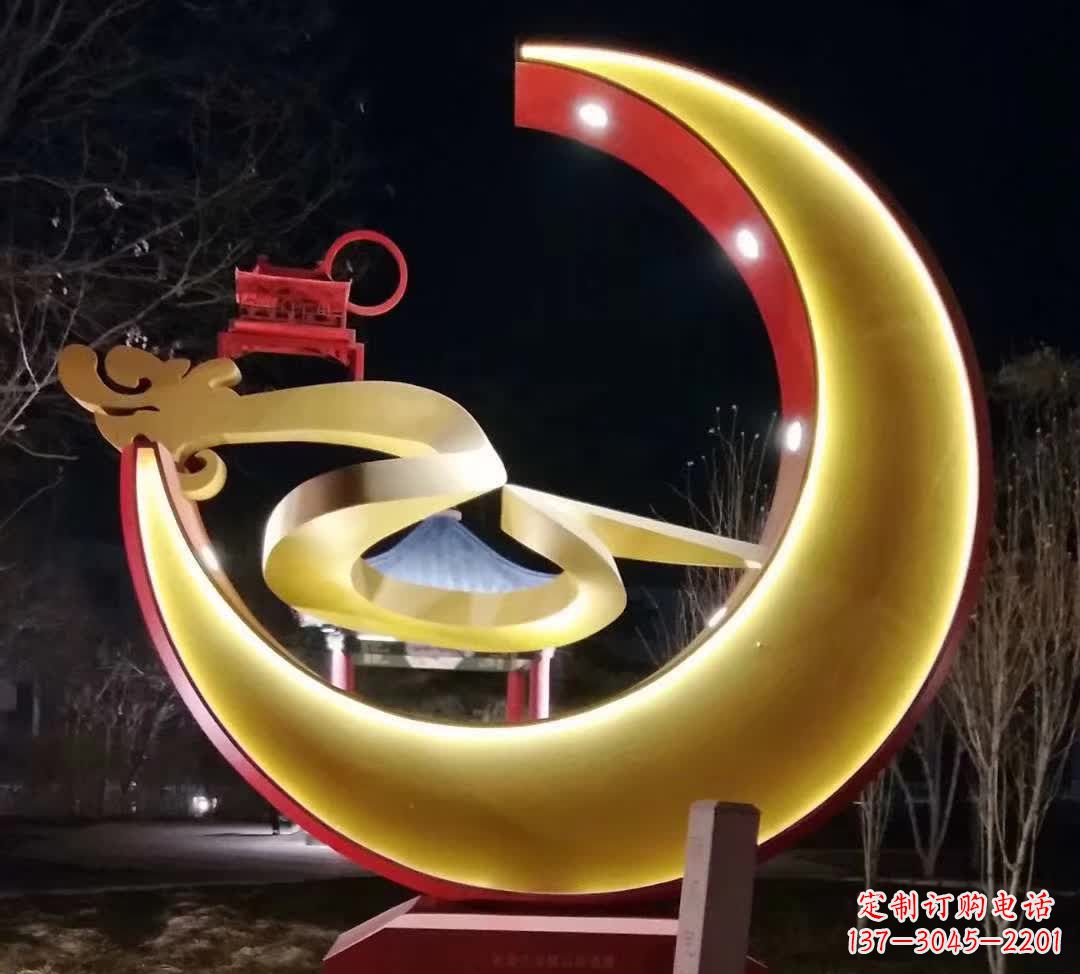 廊坊精致不锈钢月亮雕塑