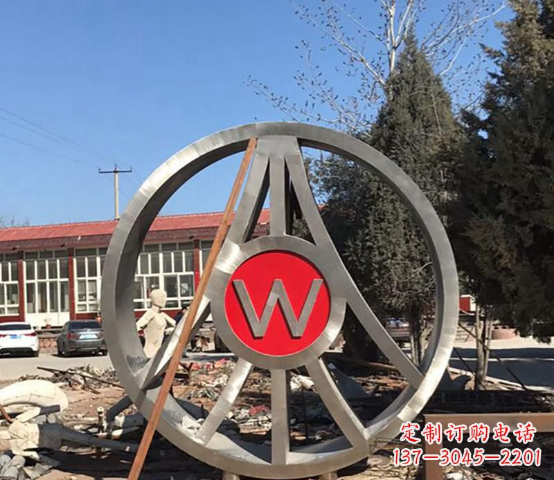 廊坊精美的不锈钢圆球字母景观雕塑