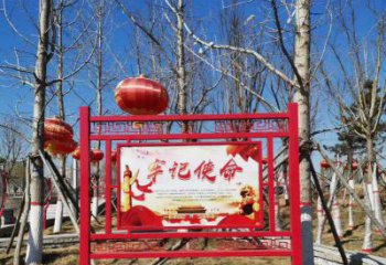 廊坊创意不锈钢使命标牌雕塑