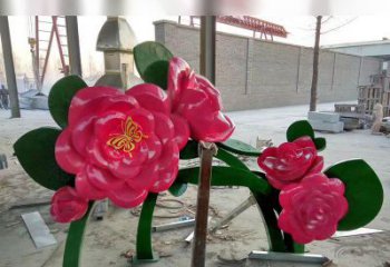 廊坊中领雕塑花朵般精美的不锈钢牡丹雕塑