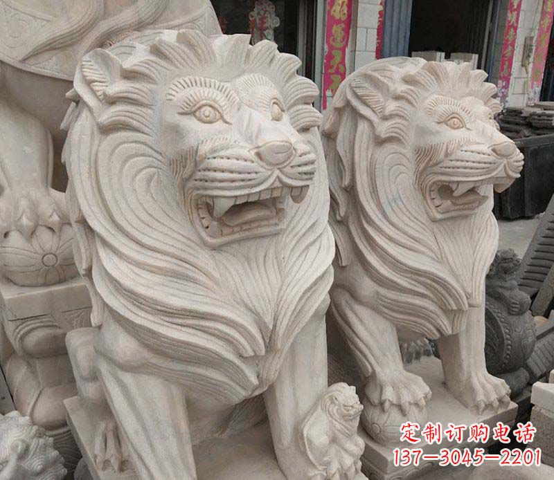 廊坊西洋狮石雕动物雕塑