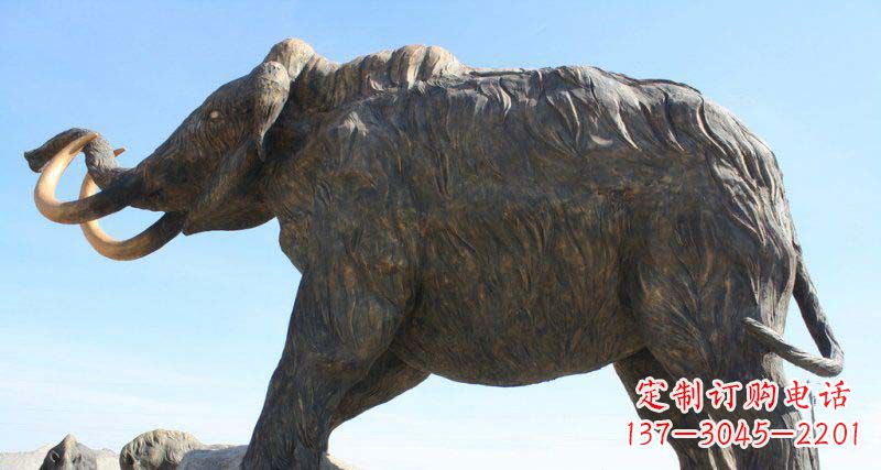 廊坊公园抽象大象动物铜雕