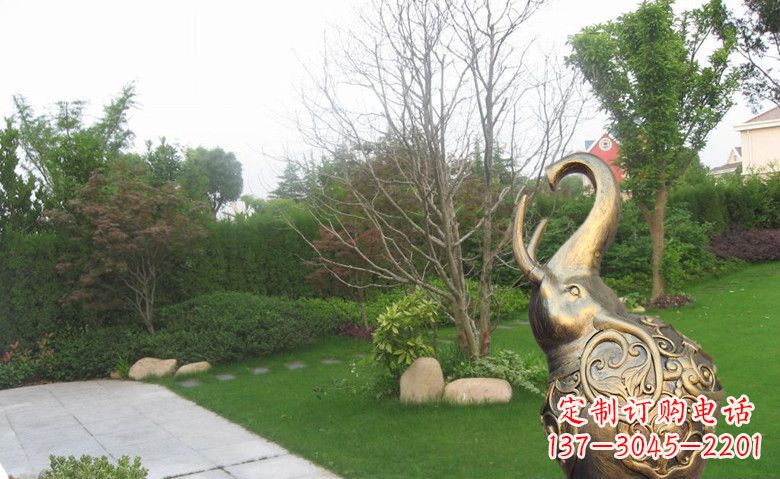 廊坊公园装饰用铜制小象雕塑