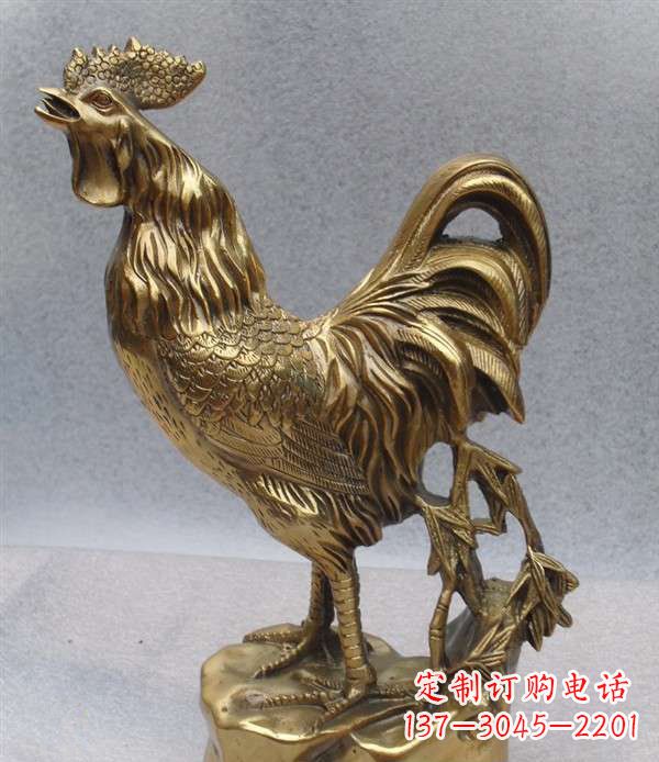 廊坊经典公鸡铜雕