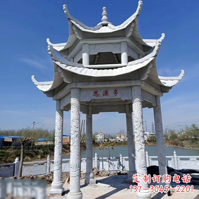 廊坊公园大理石凉亭