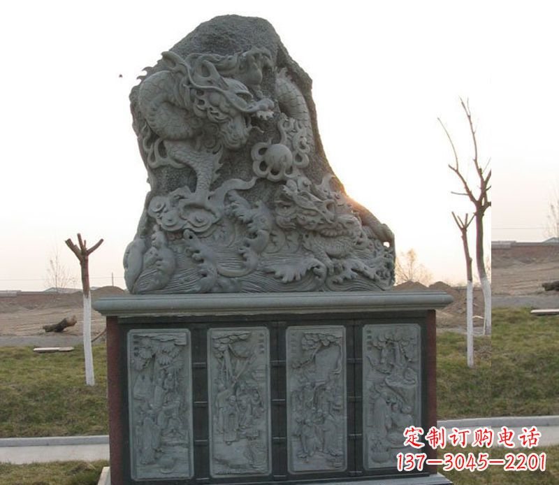 廊坊公园大理石龙雕塑