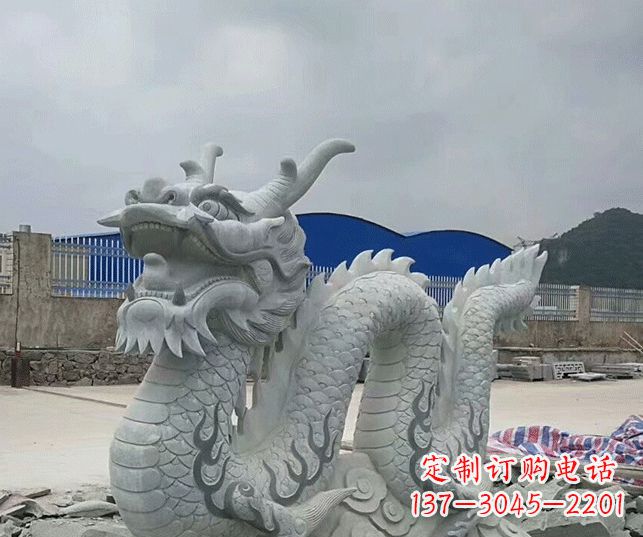 廊坊大理石生肖龙景观石雕