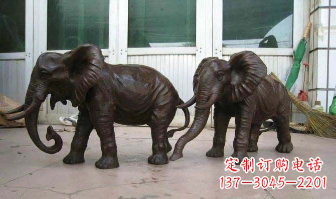 廊坊传统文化雕塑雕刻大象招财神像