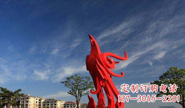 廊坊精美不锈钢凤凰雕塑