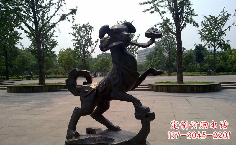 廊坊中领雕塑狗动物铜雕