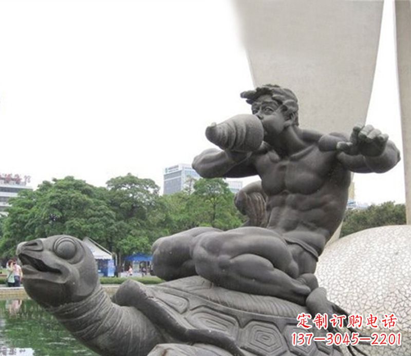 廊坊海龟雕塑,漫步沙滩时的自然之美