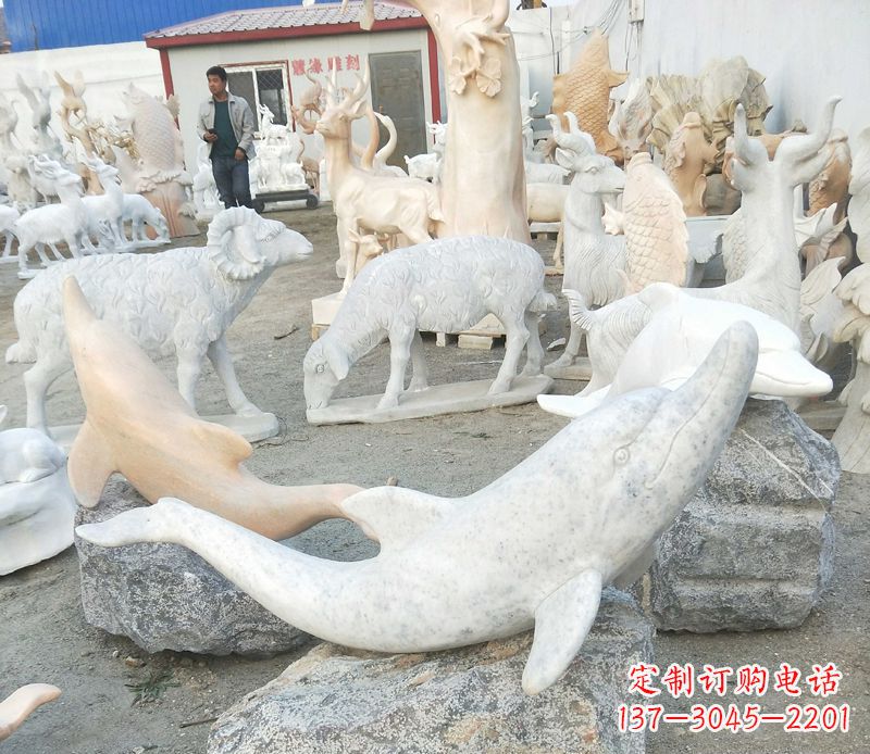 廊坊精美海豚雕塑,添点视觉亮点