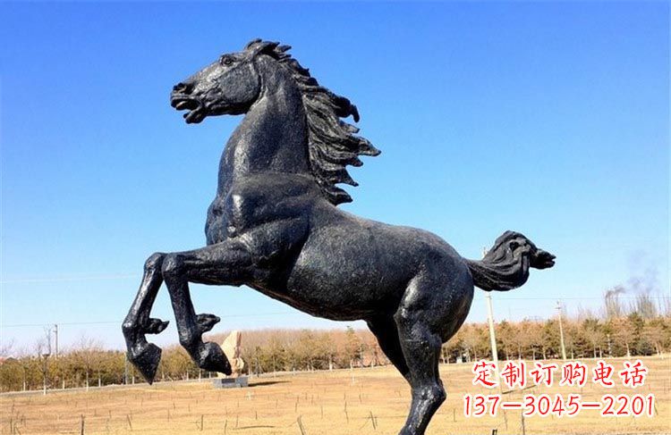廊坊公园动物立马铜雕