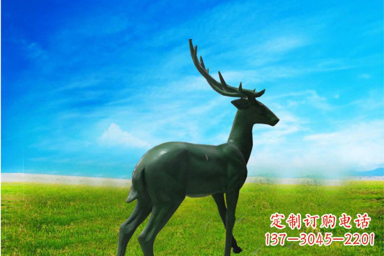 廊坊中领雕塑 | 公园动物梅花鹿铜雕