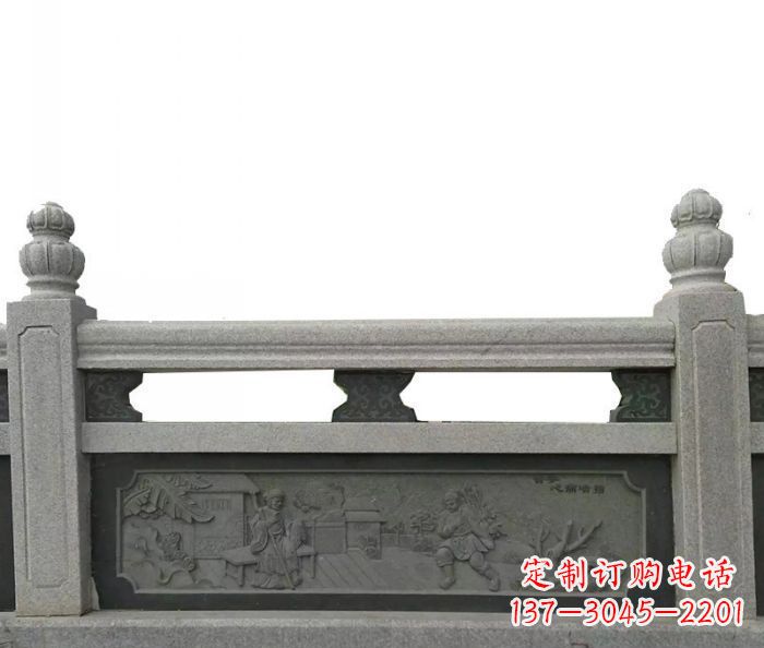 廊坊中领雕塑艺术品-公园仿古石雕栏板