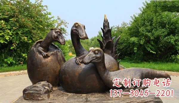 廊坊公园仿真恐龙铜雕