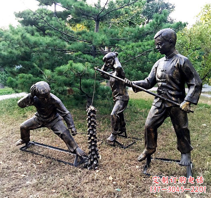 廊坊优雅精致的儿童铜雕