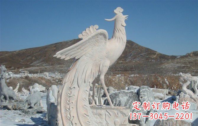 廊坊公园凤凰石雕