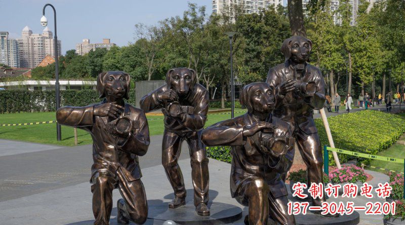 廊坊公园装饰雕塑——可爱活泼的狗雕塑