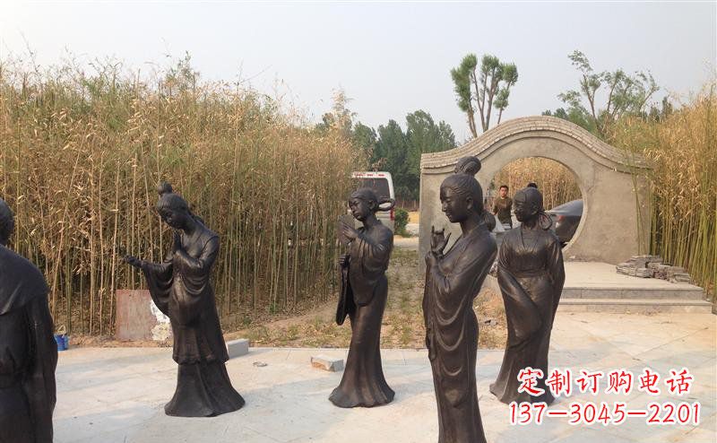 廊坊古典雅致女人铜雕