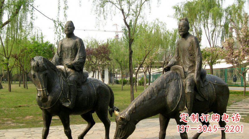 廊坊浪漫动人的骑马雕塑