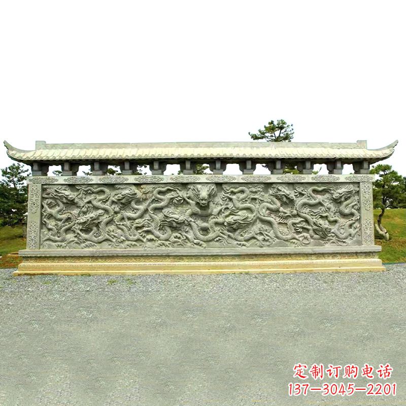 廊坊山水玉龙壁雕艺术