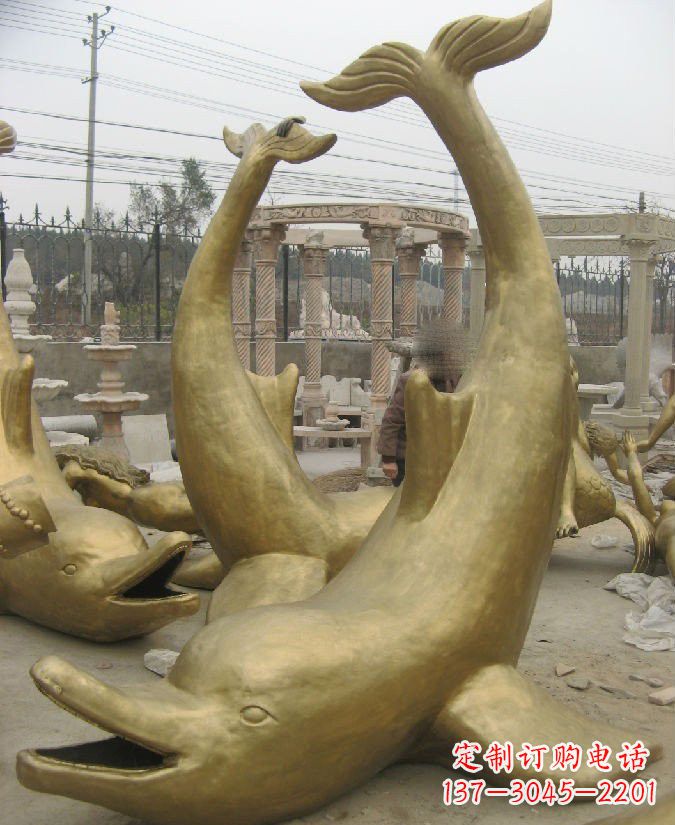廊坊海豚铜雕 精美装饰