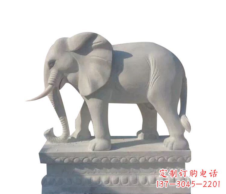 廊坊优质汉白玉大象动物石雕