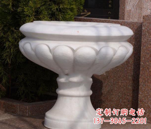 廊坊中领雕塑——汉白玉花盆石雕