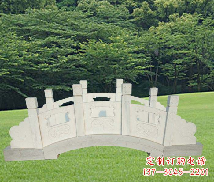 廊坊手工精美汉白玉石拱桥雕塑