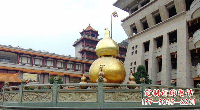 廊坊公园葫芦景观铜雕