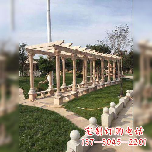 廊坊增添公园美景的长廊石雕