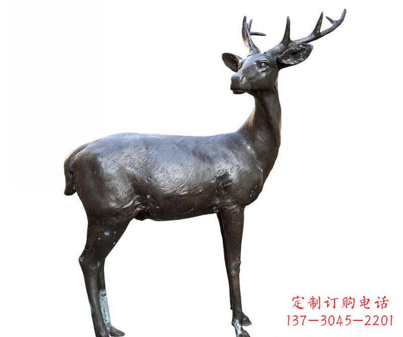 廊坊铜雕回头鹿动物雕塑