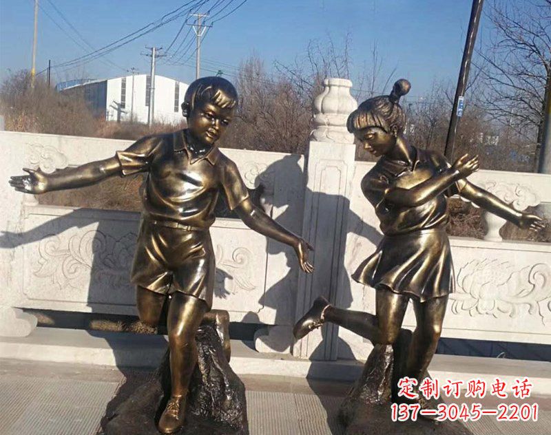 廊坊新颖花篮儿童铜雕