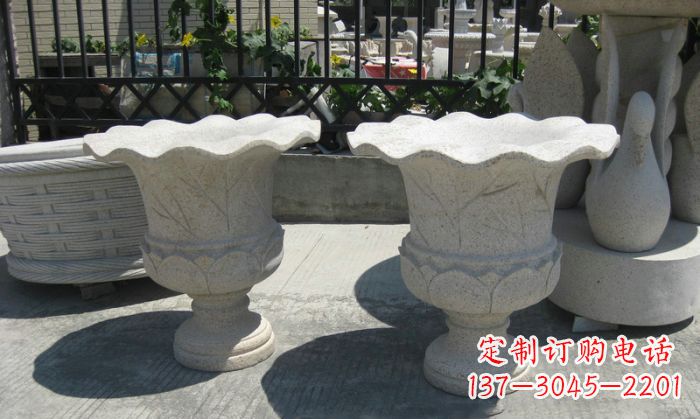 廊坊大理石花盆雕塑